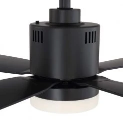 Home Decorators Collection Kitteridge 52 in. LED Indoor Matte Black Ceiling Fan with Light Kit -Flora Home Decorators Soldes matte black home decorators collection ceiling fans with lights 35442 hbub 66 1000