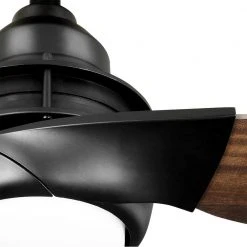 Home Decorators Collection Ester 54 in. White Color Changing Integrated LED Indoor/Outdoor Matte Black Ceiling Fan with Light Kit and Remote -Flora Home Decorators Soldes matte black home decorators collection ceiling fans with lights 52159 1f 1000