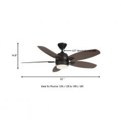 Home Decorators Collection Daniel Island 52 in. White Color Changing Integrated LED Outdoor Matte Black Ceiling Fan with Light Kit and Remote -Flora Home Decorators Soldes matte black home decorators collection ceiling fans with lights 52179 a0 1000