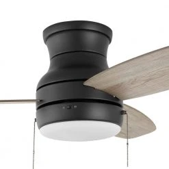Home Decorators Collection Ashby Park 44 in. White Color Changing Integrated LED Matte Black Ceiling Fan with Light Kit and 3 Reversible Blades -Flora Home Decorators Soldes matte black home decorators collection ceiling fans with lights 59245 44 1000