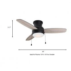 Home Decorators Collection Ashby Park 44 in. White Color Changing Integrated LED Matte Black Ceiling Fan with Light Kit and 3 Reversible Blades -Flora Home Decorators Soldes matte black home decorators collection ceiling fans with lights 59245 a0 1000