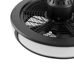 Home Decorators Collection Tuilene 21 in. Integrated LED Matte Black Ceiling Fan with Light and Remote Control -Flora Home Decorators Soldes matte black home decorators collection ceiling fans with lights ak83 mbk 66 1000