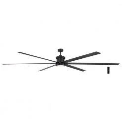 Home Decorators Collection Royalty II 120 in. Integrated LED Indoor/Outdoor Matte Black Ceiling Fan with Light and Remote