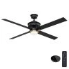 Home Decorators Collection Lincolnshire 60 in. LED Matte Black Ceiling Fan with Light and Remote Control works with Google and Alexa -Flora Home Decorators Soldes matte black home decorators collection ceiling fans with lights am676 mbk b 64 1000