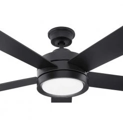 Home Decorators Collection Baxtan 56 in. LED Matte Black Ceiling Fan with Light and Remote Control -Flora Home Decorators Soldes matte black home decorators collection ceiling fans with lights am731a mbk 1d 1000