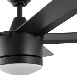Home Decorators Collection Merwry 48 in. Integrated LED Indoor Matte Black Ceiling Fan with Light Kit and Remote Control -Flora Home Decorators Soldes matte black home decorators collection ceiling fans with lights sw1422 48in mbk 66 1000