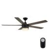 Home Decorators Collection Merwry 56 in. Integrated LED Indoor/Outdoor Matte Black Ceiling Fan with Light Kit and Remote Control -Flora Home Decorators Soldes matte black home decorators collection ceiling fans with lights sw1422 56in mbk 64 1000
