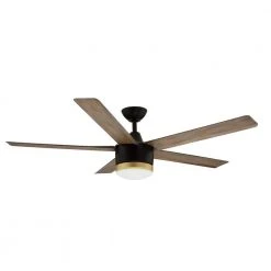 Home Decorators Collection Merwry 56 in. Integrated LED Indoor/Outdoor Matte Black Ceiling Fan with Light Kit and Remote Control -Flora Home Decorators Soldes matte black home decorators collection ceiling fans with lights sw1422 56in mbk e1 1000