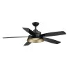 Home Decorators Collection Kempston 52 in. Integrated LED Outdoor Matte Black Ceiling Fan with Light Kit and Remote Control -Flora Home Decorators Soldes matte black home decorators collection ceiling fans with lights sw1654wet mbk 64 1000