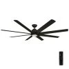 Home Decorators Collection Kensgrove 72 in. Integrated LED Indoor/Outdoor Matte Black Ceiling Fan with Light and Remote Control 2 Home Decorators Collection Kensgrove 72 in. Integrated LED Indoor/Outdoor Matte Black Ceiling Fan with Light and Remote Control -Flora Home Decorators Soldes matte black home decorators collection ceiling fans with lights yg493e mbk 64 1000
