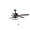 Home Decorators Collection Ellard 52 in. LED Indoor Matte Black Ceiling Fan with Light -Flora Home Decorators Soldes matte black home decorators collection ceiling fans with lights yg629a mbk 64 1000