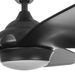 Home Decorators Collection Bachton 60 in. Integrated LED DC Motor Matte Black Ceiling Fan with Light and Remote Control -Flora Home Decorators Soldes matte black home decorators collection ceiling fans with lights yg638a mbk 66 1000