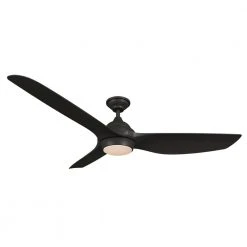 Home Decorators Collection Bachton 60 in. Integrated LED DC Motor Matte Black Ceiling Fan with Light and Remote Control -Flora Home Decorators Soldes matte black home decorators collection ceiling fans with lights yg638a mbk c3 1000