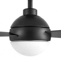 Home Decorators Collection Alisio 44 in. LED Matte Black Ceiling Fan with Light and Remote Control -Flora Home Decorators Soldes matte black home decorators collection ceiling fans with lights yg768a mbk 1d 1000