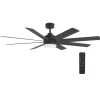 Home Decorators Collection Celene 62 in. LED Indoor/Outdoor Matte Black Ceiling Fan with Light and Remote Control with Color Changing Technology -Flora Home Decorators Soldes matte black home decorators collection ceiling fans with lights yg908a mbk 64 1000