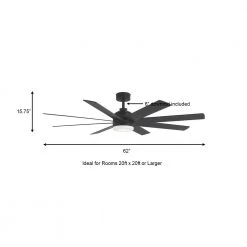 Home Decorators Collection Celene 62 in. LED Indoor/Outdoor Matte Black Ceiling Fan with Light and Remote Control with Color Changing Technology -Flora Home Decorators Soldes matte black home decorators collection ceiling fans with lights yg908a mbk a0 1000
