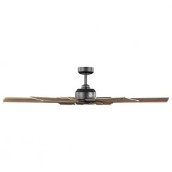 Home Decorators Collection 60 in. Winderige Indoor Matte Black Ceiling Fan with Remote Control and Downrod Included -Flora Home Decorators Soldes matte black home decorators collection ceiling fans without lights 56043 44 1000