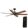 Home Decorators Collection 60 in. Winderige Indoor Matte Black Ceiling Fan with Remote Control and Downrod Included -Flora Home Decorators Soldes matte black home decorators collection ceiling fans without lights 56043 64 1000