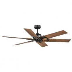Home Decorators Collection 60 in. Winderige Indoor Matte Black Ceiling Fan with Remote Control and Downrod Included -Flora Home Decorators Soldes matte black home decorators collection ceiling fans without lights 56043 fa 1000