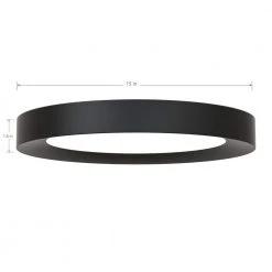 Home Decorators Collection Calloway 15 in. Matte Black Selectable LED Flush Mount -Flora Home Decorators Soldes matte black home decorators collection flush mount lights jxm3011ll mb 40 1000