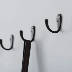 Home Decorators Collection 1-13/16 in. Matte Black Wall Hook (6-Pack) -Flora Home Decorators Soldes matte black home decorators collection hooks 63099 1d 1000