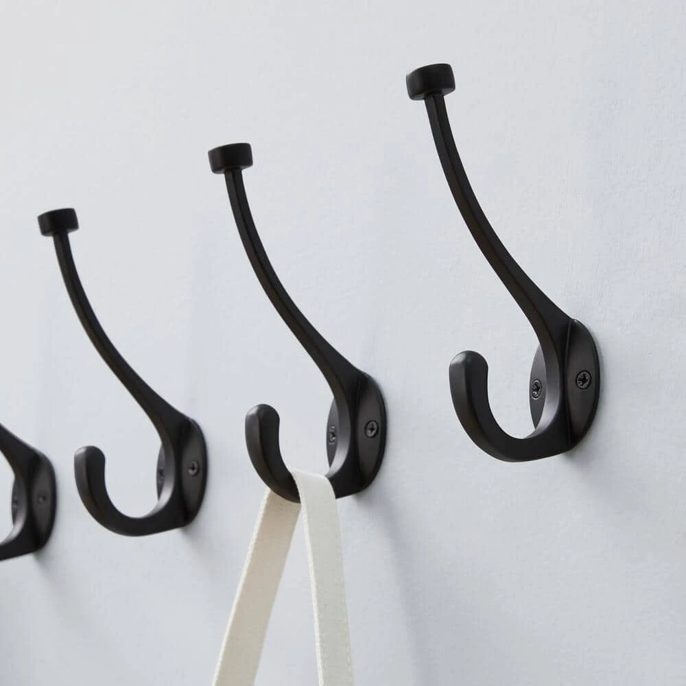 Home Decorators Collection 5-5/8 in. Matte Black Pilltop Wall Hooks (6-Pack) 6 Home Decorators Collection 5-5/8 in. Matte Black Pilltop Wall Hooks (6-Pack) - Image 4