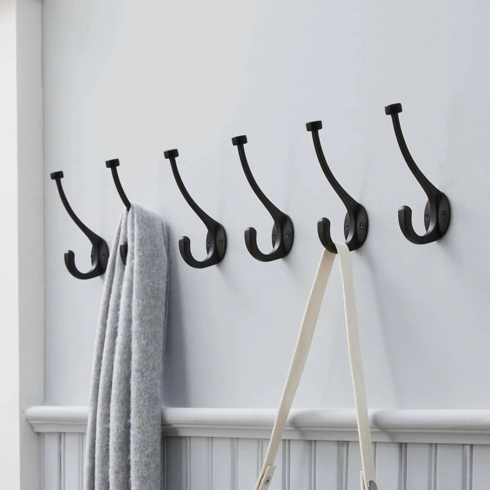 Home Decorators Collection 5-5/8 in. Matte Black Pilltop Wall Hooks (6-Pack) 5 Home Decorators Collection 5-5/8 in. Matte Black Pilltop Wall Hooks (6-Pack) - Image 3
