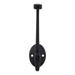 Home Decorators Collection 5-5/8 in. Matte Black Pilltop Wall Hooks (6-Pack)