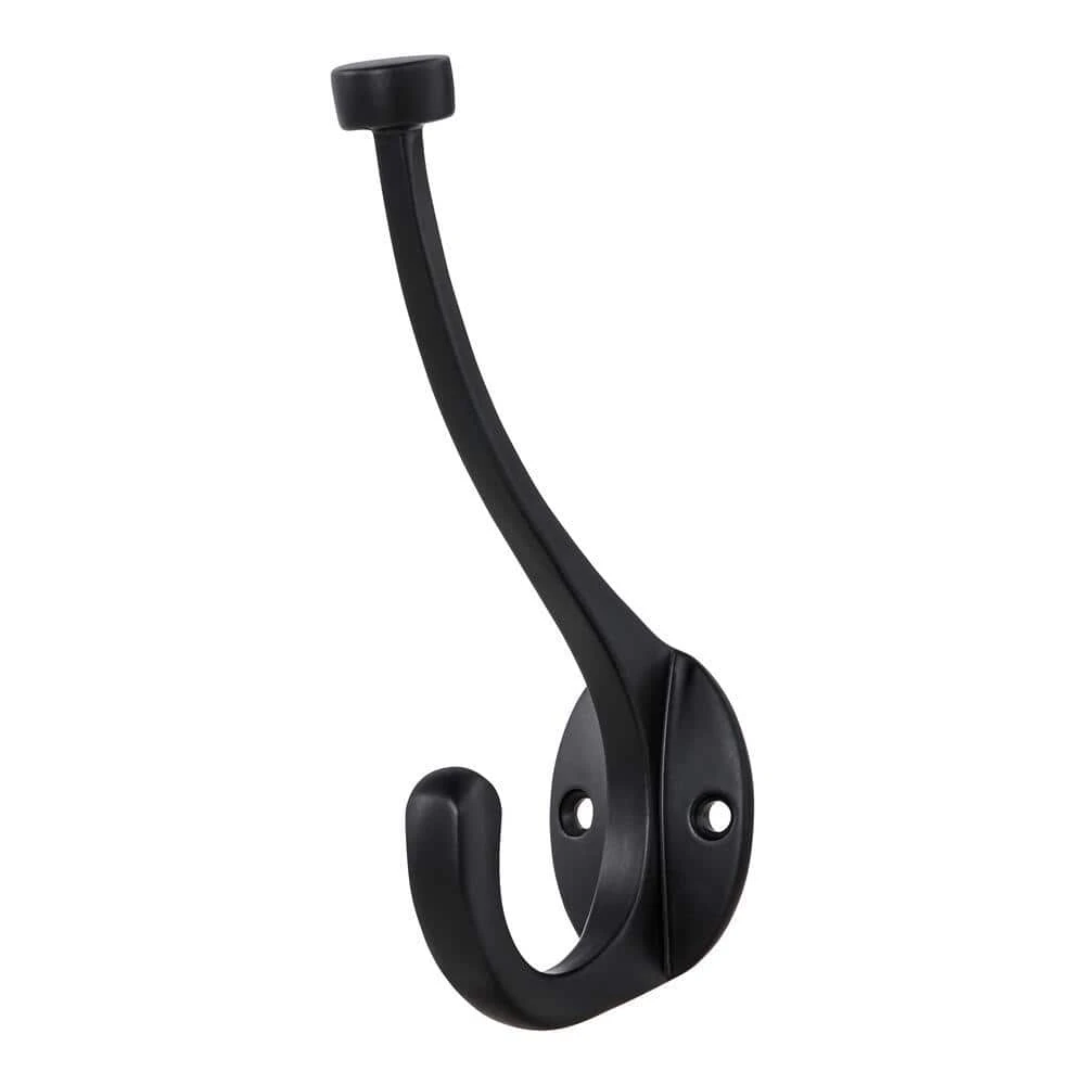 Home Decorators Collection 5-5/8 in. Matte Black Pilltop Wall Hooks (6-Pack) 4 Home Decorators Collection 5-5/8 in. Matte Black Pilltop Wall Hooks (6-Pack) - Image 2