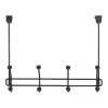 Home Decorators Collection Adjustable Over- The -Door 16 in. Matte Black Hook Rack with 4 Hooks -Flora Home Decorators Soldes matte black home decorators collection hooks 64261 64 1000