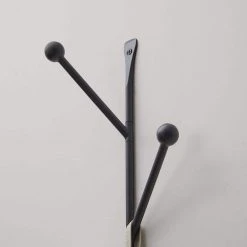 Home Decorators Collection 36 in. Matte Black Vertical Hook Rack with 6 Hooks -Flora Home Decorators Soldes matte black home decorators collection hooks 64501 1f 1000