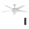 Home Decorators Collection Windward IV 52 in. Indoor LED Matte White Ceiling Fan with Dimmable Light Kit, Remote Control and Reversible Motor -Flora Home Decorators Soldes matte white home decorators collection ceiling fans with lights 26662 64 1000
