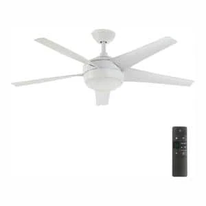 Home Decorators Collection Windward IV 52 in. Indoor LED Matte White Ceiling Fan with Dimmable Light Kit, Remote Control and Reversible Motor 3 Home Decorators Collection Windward IV 52 in. Indoor LED Matte White Ceiling Fan with Dimmable Light Kit, Remote Control and Reversible Motor