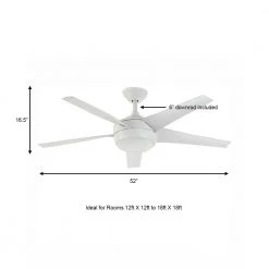 Home Decorators Collection Windward IV 52 in. Indoor LED Matte White Ceiling Fan with Dimmable Light Kit, Remote Control and Reversible Motor 13 Home Decorators Collection Windward IV 52 in. Indoor LED Matte White Ceiling Fan with Dimmable Light Kit, Remote Control and Reversible Motor -Flora Home Decorators Soldes matte white home decorators collection ceiling fans with lights 26662 a0 1000