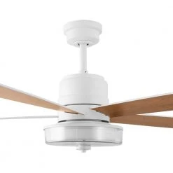 Home Decorators Collection Castleford 52 in. White Color Changing Integrated LED Matte White Downrod Ceiling Fan with Light Kit and Remote Control -Flora Home Decorators Soldes matte white home decorators collection ceiling fans with lights 52172 77 1000
