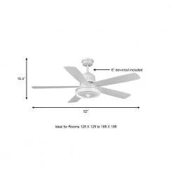 Home Decorators Collection Castleford 52 in. White Color Changing Integrated LED Matte White Downrod Ceiling Fan with Light Kit and Remote Control -Flora Home Decorators Soldes matte white home decorators collection ceiling fans with lights 52172 a0 1000