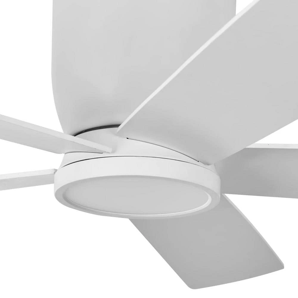 Home Decorators Collection Britton 52 in. Integrated LED Indoor Matte White Ceiling Fan with Light Kit and Remote Control 5 Home Decorators Collection Britton 52 in. Integrated LED Indoor Matte White Ceiling Fan with Light Kit and Remote Control - Image 3