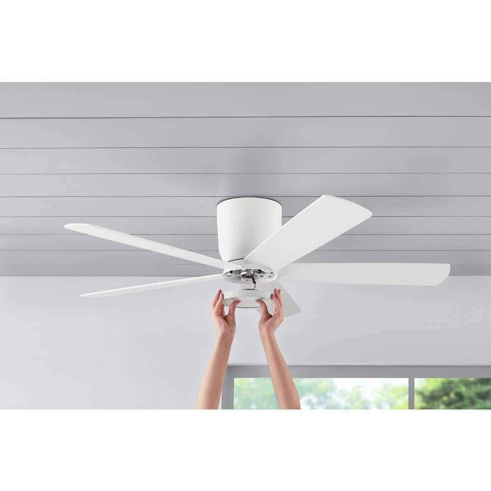 Home Decorators Collection Britton 52 in. Integrated LED Indoor Matte White Ceiling Fan with Light Kit and Remote Control 10 Home Decorators Collection Britton 52 in. Integrated LED Indoor Matte White Ceiling Fan with Light Kit and Remote Control - Image 8