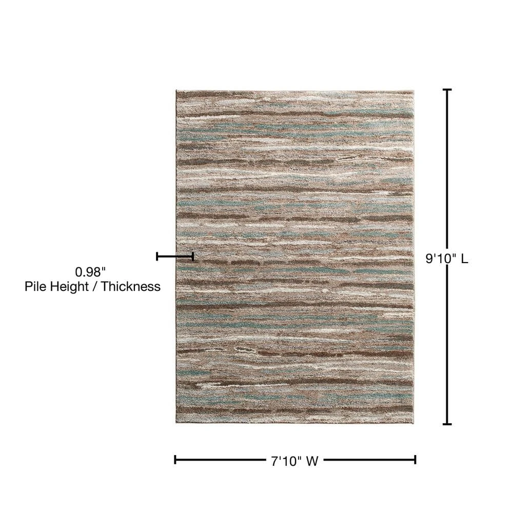 Home Decorators Collection Shoreline Multi 8 ft. x 10 ft. Striped Area Rug 12 Home Decorators Collection Shoreline Multi 8 ft. x 10 ft. Striped Area Rug - Image 10