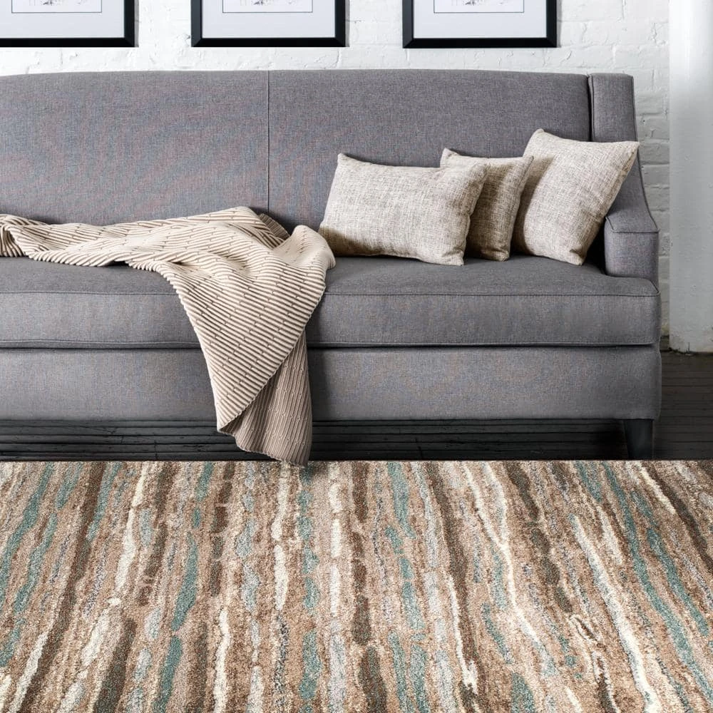 Home Decorators Collection Shoreline Multi 8 ft. x 10 ft. Striped Area Rug 4 Home Decorators Collection Shoreline Multi 8 ft. x 10 ft. Striped Area Rug - Image 2