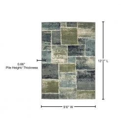 Home Decorators Collection Bartlett Multi 9 ft. x 12 ft. Block Area Rug -Flora Home Decorators Soldes multi home decorators collection area rugs 593002 76 1000