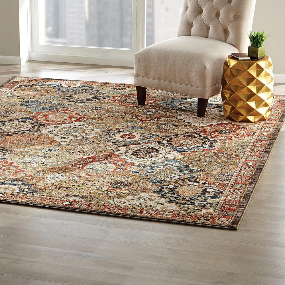 Home Decorators Collection Patchwork Medallion Multi 2 ft. x 10 ft. Runner Rug 4 Home Decorators Collection Patchwork Medallion Multi 2 ft. x 10 ft. Runner Rug - Image 2