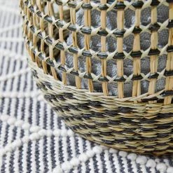 Home Decorators Collection Round Natural and Black Seagrass Storage Basket -Flora Home Decorators Soldes natural black home decorators collection storage baskets feh2111 02 a0 1000