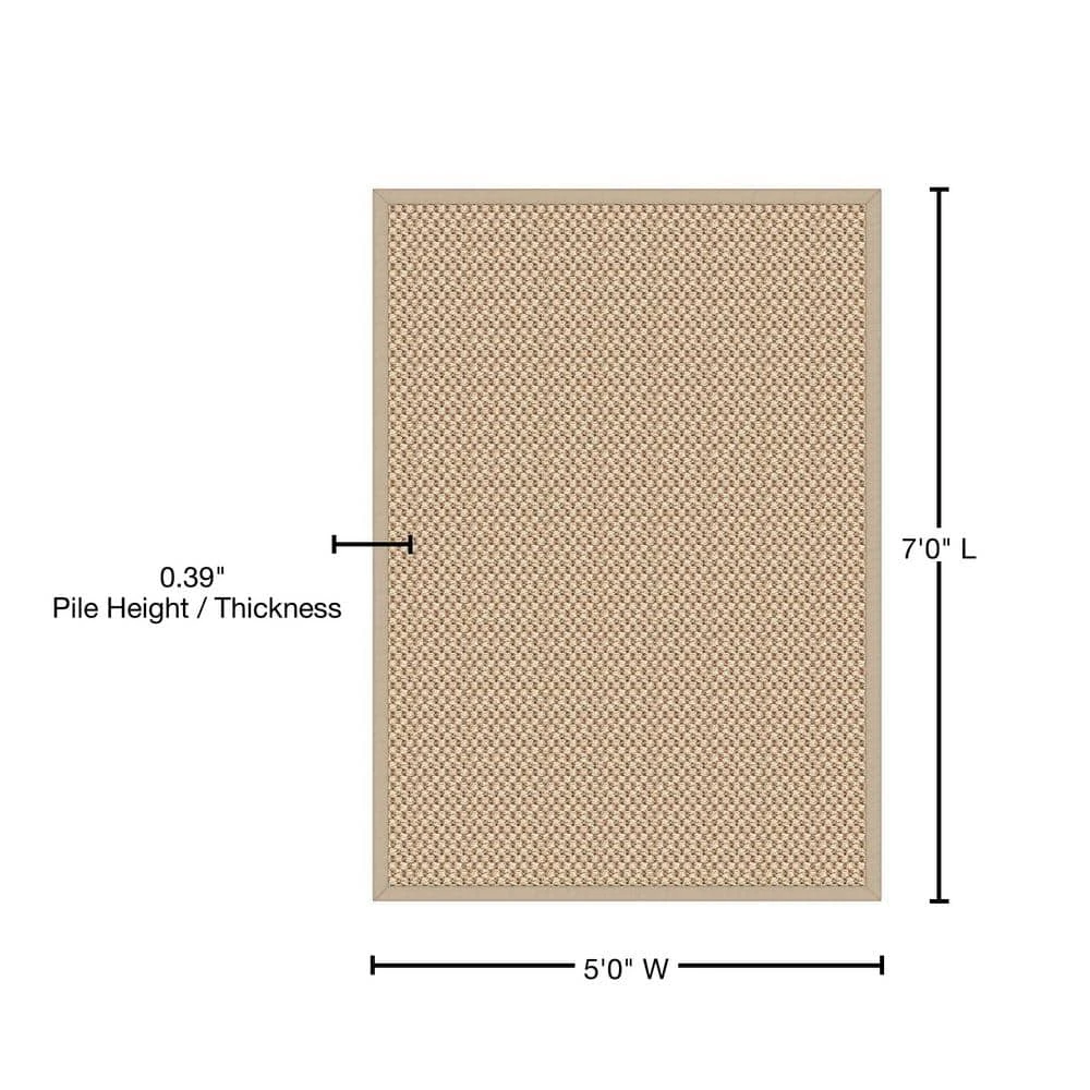 Home Decorators Collection Safi Natural 5 ft. x 7 ft. Solid Area Rug 9 Home Decorators Collection Safi Natural 5 ft. x 7 ft. Solid Area Rug - Image 7