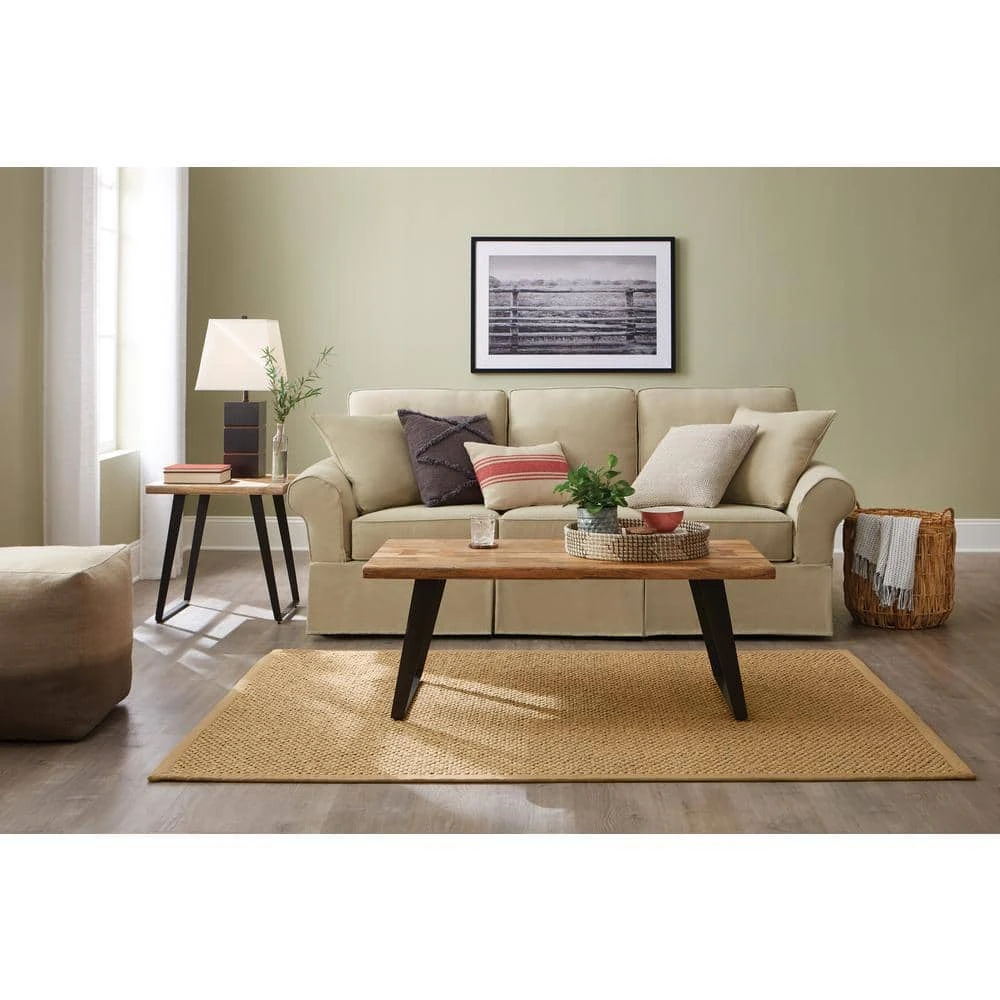 Home Decorators Collection Safi Natural 5 ft. x 7 ft. Solid Area Rug 4 Home Decorators Collection Safi Natural 5 ft. x 7 ft. Solid Area Rug - Image 2