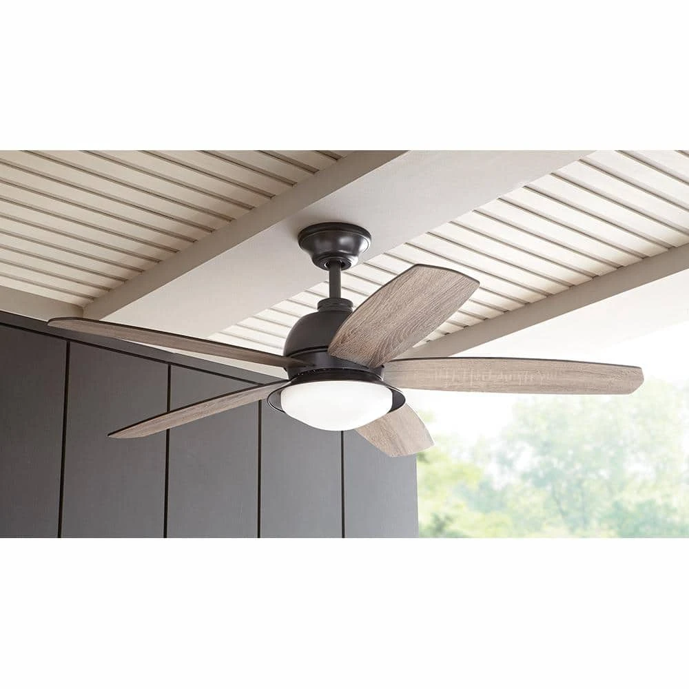 Home Decorators Collection Ackerly 52 in. Indoor/Outdoor Integrated LED Natural Iron Damp Rated Ceiling Fan with Light Kit and Remote Control 4 Home Decorators Collection Ackerly 52 in. Indoor/Outdoor Integrated LED Natural Iron Damp Rated Ceiling Fan with Light Kit and Remote Control - Image 2