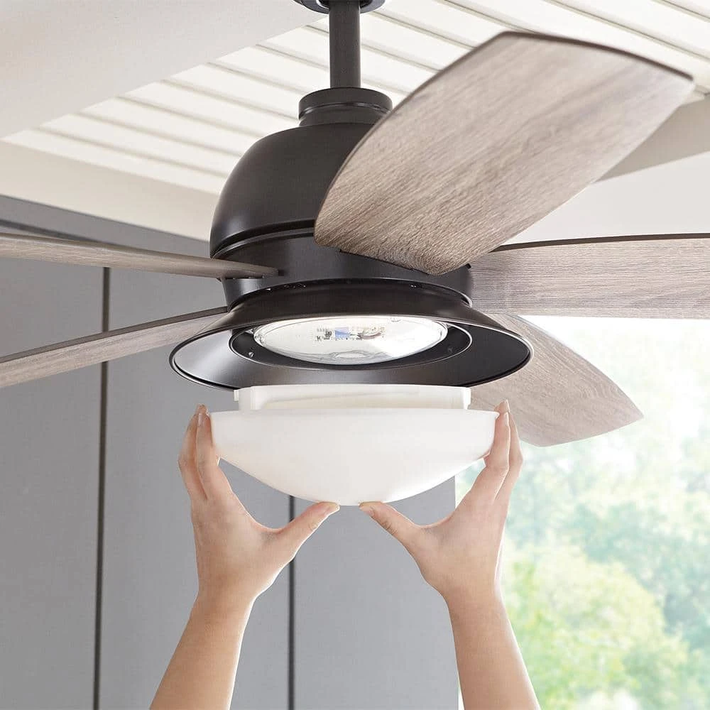 Home Decorators Collection Ackerly 52 in. Indoor/Outdoor Integrated LED Natural Iron Damp Rated Ceiling Fan with Light Kit and Remote Control 8 Home Decorators Collection Ackerly 52 in. Indoor/Outdoor Integrated LED Natural Iron Damp Rated Ceiling Fan with Light Kit and Remote Control - Image 6