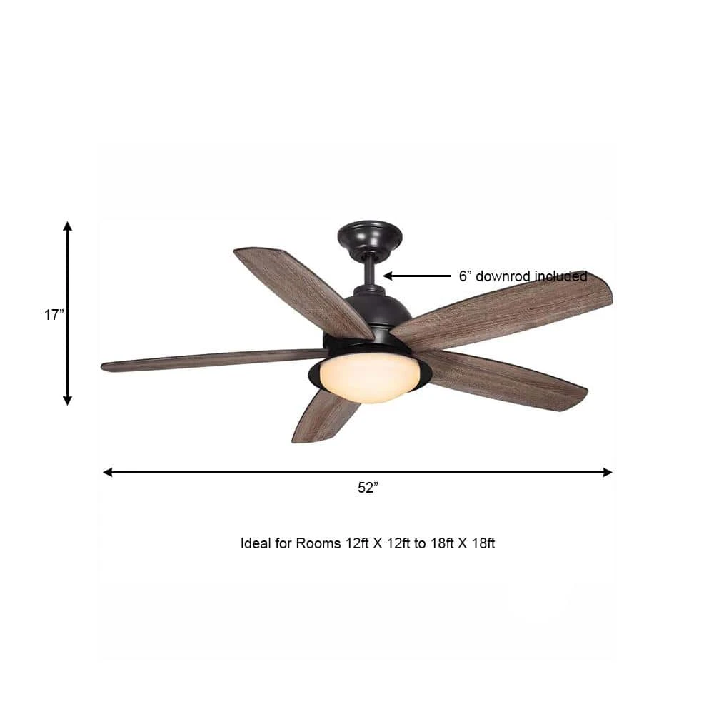 Home Decorators Collection Ackerly 52 in. Indoor/Outdoor Integrated LED Natural Iron Damp Rated Ceiling Fan with Light Kit and Remote Control 5 Home Decorators Collection Ackerly 52 in. Indoor/Outdoor Integrated LED Natural Iron Damp Rated Ceiling Fan with Light Kit and Remote Control - Image 3