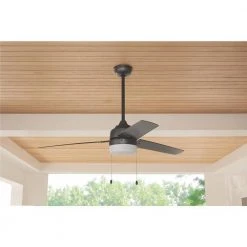 Home Decorators Collection Carrington II 60 in. LED Indoor/Outdoor Natural Iron Ceiling Fan with Light -Flora Home Decorators Soldes natural iron home decorators collection ceiling fans with lights yg419b ni 31 1000