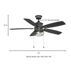 Home Decorators Collection Aldenshire 52 in. LED Indoor/Outdoor Natural Iron Ceiling Fan with Light Kit -Flora Home Decorators Soldes natural iron home decorators collection ceiling fans with lights yg726 ni 40 1000